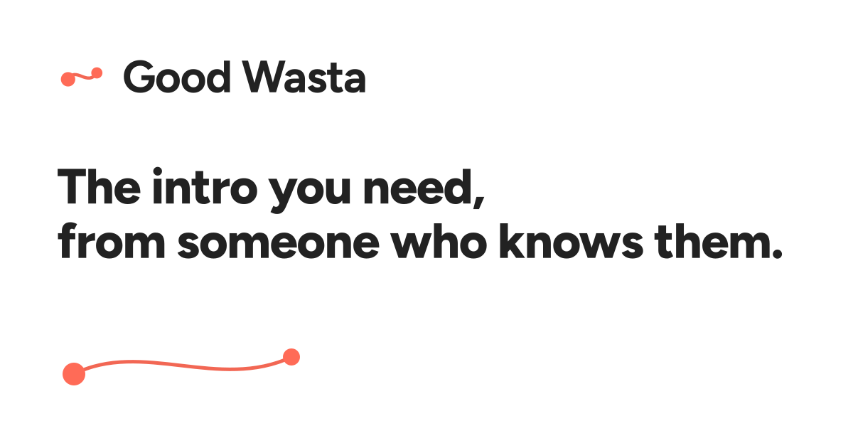 Good Wasta - a board where you give a real intro to get one